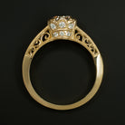 IDEAL CUT 0.80ct VS2 DIAMOND ENGAGEMENT RING HEARTS & ARROWS ROUND YELLOW GOLD