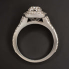 2.25ctw NATURAL DIAMOND ENGAGEMENT RING DOUBLE HALO ROUND CUT WHITE GOLD 1 CARAT Ivy & Rose