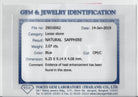 CERTIFIED ROYAL BLUE SAPPHIRE F-G VS DIAMOND RING CUSHION ENGAGEMENT WHITE GOLD