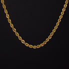 VINTAGE SOLID 14K YELLOW GOLD ROPE CHAIN 15 INCH 1.6m TWIST MENS LADIES NECKLACE