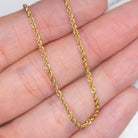 VINTAGE SOLID 14K YELLOW GOLD ROPE CHAIN 15 INCH 1.6m TWIST MENS LADIES NECKLACE