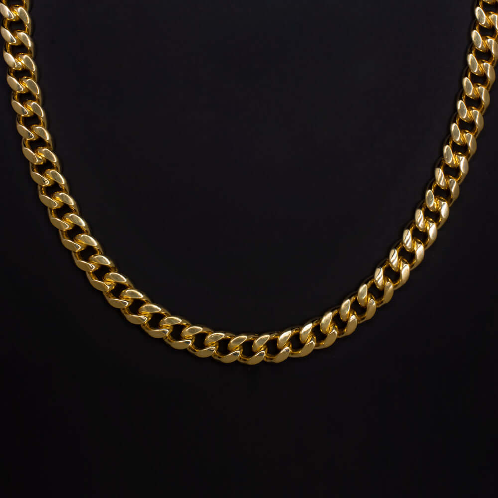 4.5mm 24.5gm SOLID 14k YELLOW GOLD CHAIN 16.5in MIAMI CUBAN LINK MENS NECKLACE Ivy & Rose