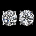 2.09ct VERY GOOD CUT NATURAL DIAMOND STUD EARRINGS MATCHING PAIR ROUND 2 CARAT