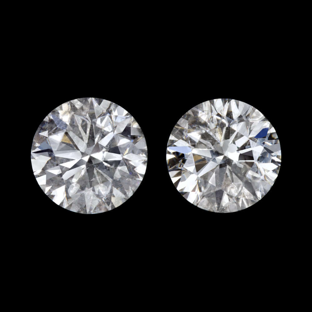 0.79c G-H VG CUT NATURAL DIAMOND STUD EARRINGS ROUND BRILLIANT MATCHING PAIR 3/4