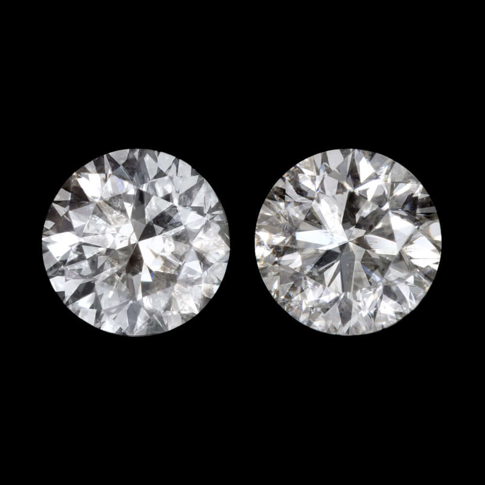 0.81c F-G NATURAL DIAMOND STUD EARRINGS EXCELLENT CUT ROUND BRILLIANT PAIR 3/4ct Ivy & Rose