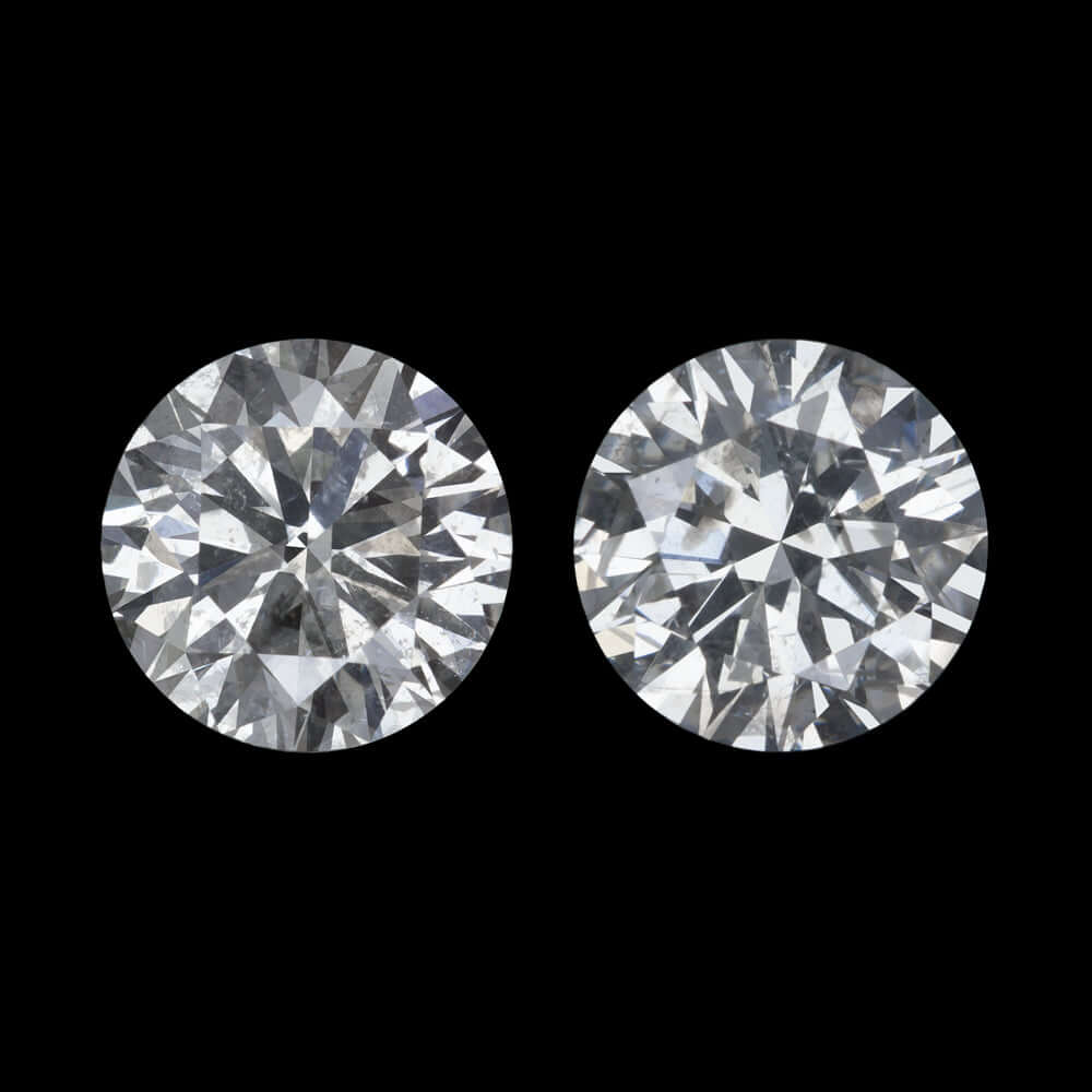 3/4 CARAT G-H EX CUT NATURAL DIAMOND STUD EARRINGS ROUND BRILLIANT MATCHING PAIR Ivy & Rose
