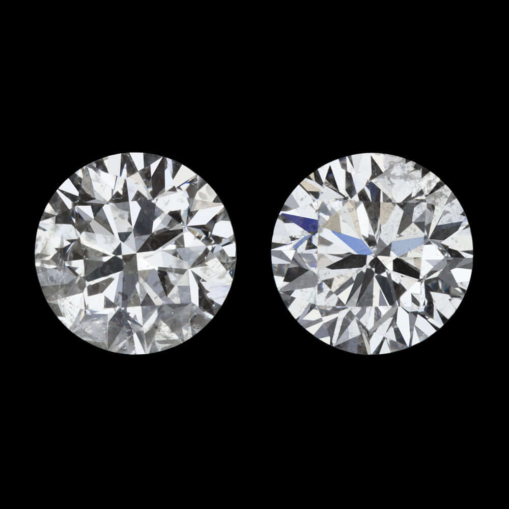 0.83ct F-G VERY GOOD CUT NATURAL DIAMOND STUD EARRINGS ROUND MATCHING PAIR 3/4ct Ivy & Rose
