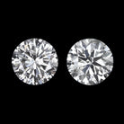 VERY GOOD CUT .76ct NATURAL DIAMOND STUD EARRINGS ROUND BRILLIANT 3/4 CARAT PAIR