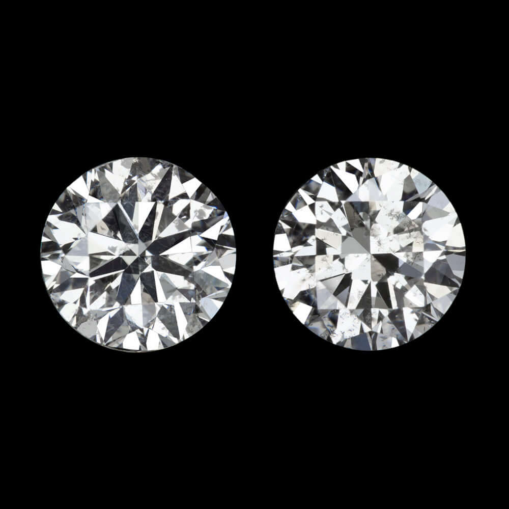 EX CUT 0.82ct F-G CLEAN NATURAL DIAMOND STUD EARRINGS ROUND BRILLIANT 3/4ct PAIR Ivy & Rose