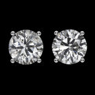 VERY GOOD CUT 0.72ct CLEAN NATURAL DIAMOND STUD EARRINGS ROUND 3/4 CARAT PAIR