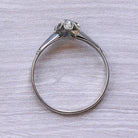 G VS2 OLD MINE CUT DIAMOND 18k ENGAGEMENT RING VINTAGE ANTIQUE SOLITAIRE CLASSIC