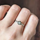 G VS2 OLD MINE CUT DIAMOND 18k ENGAGEMENT RING VINTAGE ANTIQUE SOLITAIRE CLASSIC