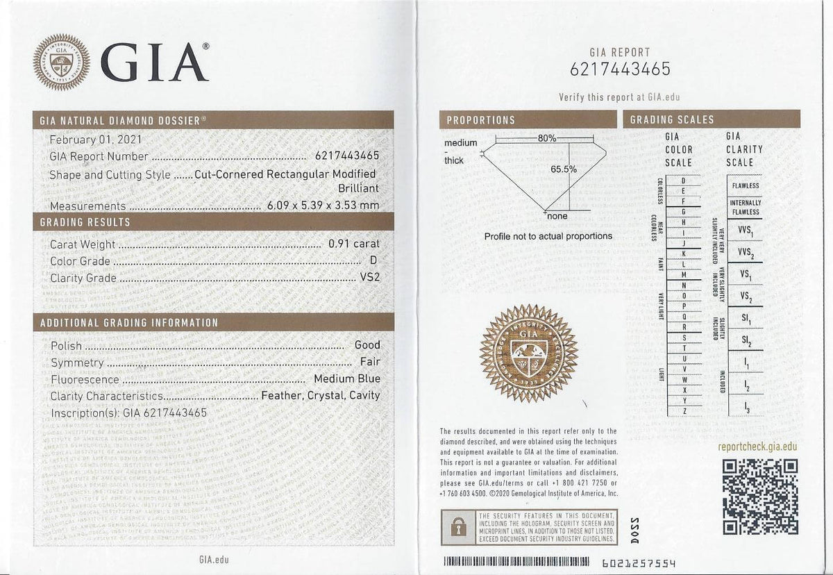 0.91ct GIA CERTIFIED D VS2 RADIANT CUT DIAMOND ENGAGEMENT NATURAL LOOSE 1 CARAT