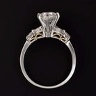 2ct GIA CERTIFIED G SI2 DIAMOND ENGAGEMENT RING PLATINUM DESIGNER PEAR SHAPE 1.5