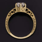 1.57c OLD EUROPEAN CUT DIAMOND ENGAGEMENT RING 18k YELLOW GOLD VINTAGE 1.5 CARAT Ivy & Rose