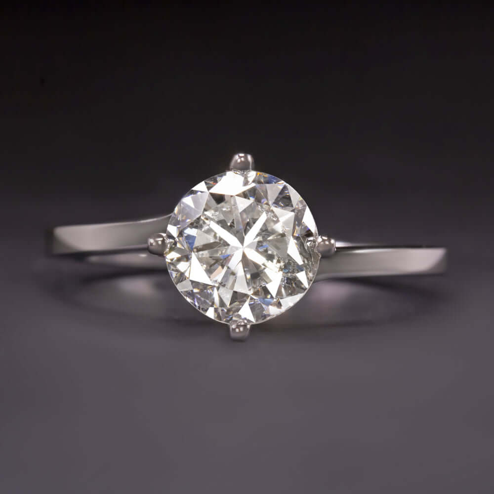 2 CARAT G-H SI NATURAL DIAMOND ENGAGEMENT RING ROUND CUT CLASSIC SOLITAIRE 2ct