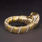 AUTHENTIC CARTIER PANTHÈRE RING 18K TRI-TONE GOLD PANTHER BYPASS REAL DESIGNER Ivy & Rose