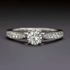 0.81cr D-E SI NATURAL DIAMOND ENGAGEMENT RING 18k WHITE GOLD ROUND BRILLIANT CUT