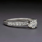 0.81cr D-E SI NATURAL DIAMOND ENGAGEMENT RING 18k WHITE GOLD ROUND BRILLIANT CUT
