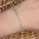 1 CARAT VERY GOOD CUT DIAMOND TENNIS BRACELET ROSE GOLD ROUND BRILLIANT CLASSIC Ivy & Rose