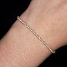 1 CARAT VERY GOOD CUT DIAMOND TENNIS BRACELET ROSE GOLD ROUND BRILLIANT CLASSIC Ivy & Rose