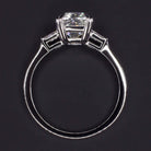 2.63ct CERTIFIED I VVS2 DIAMOND ENGAGEMENT RING CUSHION SHAPE CUT 3 STONE 2.5ct
