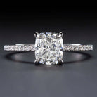 1.86ct GIA CERTIFIED H SI1 DIAMOND ENGAGEMENT RING CUSHION CUT PAVE BAND 1.75ct Ivy & Rose