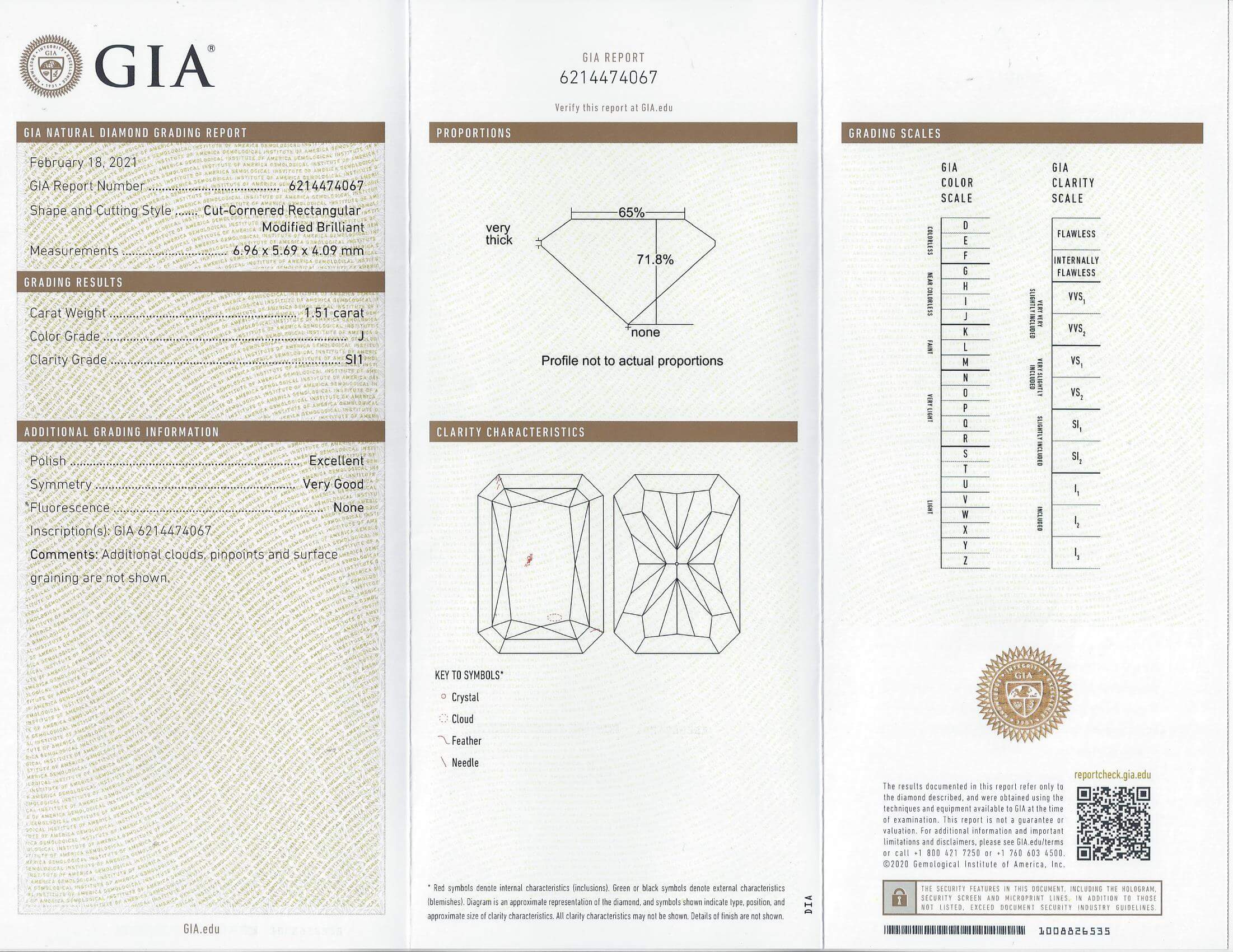 1.5 CARAT GIA CERTIFIED RADIANT CUT DIAMOND J SI1 ENGAGEMENT LOOSE NATURAL 1.5ct