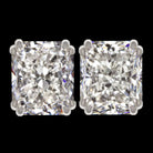 3ct GIA CERTIFIED J VS2-SI1 RADIANT CUT DIAMOND STUD EARRINGS PAIR NATURAL LOOSE