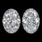 2 CARAT E-F SI OVAL SHAPE CUT DIAMOND STUD DANGLE EARRINGS MATCHING PAIR 2ct