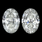 2 CARAT H-I SI OVAL SHAPE CUT DIAMOND STUD DANGLE EARRINGS MATCHING PAIR 2ct