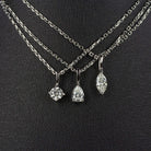 EMERALD SHAPE CUT NATURAL DIAMOND NECKLACE MINIMALIST CHARM PENDANT 14k DAINTY