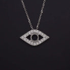 EVIL EYE NATURAL DIAMOND SEMI MOUNT PENDANT SETTING 14k NECKLACE TALISMAN CHARM