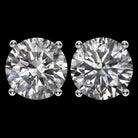 2.06ct VERY GOOD CUT NATURAL DIAMOND STUD EARRINGS ROUND BRILLIANT PAIR 2 CARAT