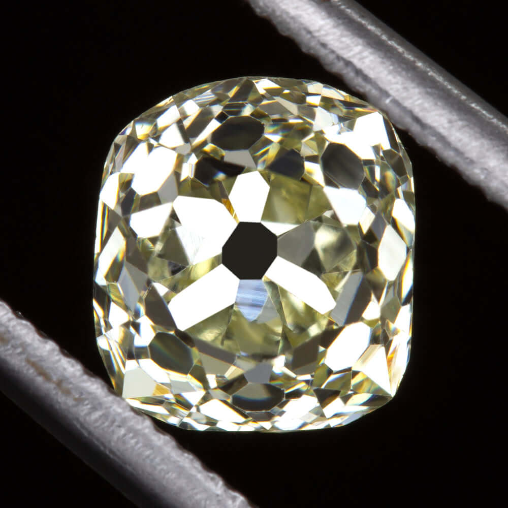 1.15ct OLD MINE CUT DIAMOND W-Z SI1 ANTIQUE CUSHION BRILLIANT VINTAGE LOOSE OMC