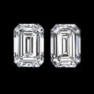 F VS 0.80ct EMERALD CUT DIAMOND MATCHING PAIR STUD EARRINGS LOOSE 3 STONE ACCENT