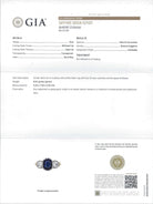 4.2ct GIA CERTIFIED SAPPHIRE DIAMOND VINTAGE RING ROYAL BLUE CUT HALO COCKTAIL