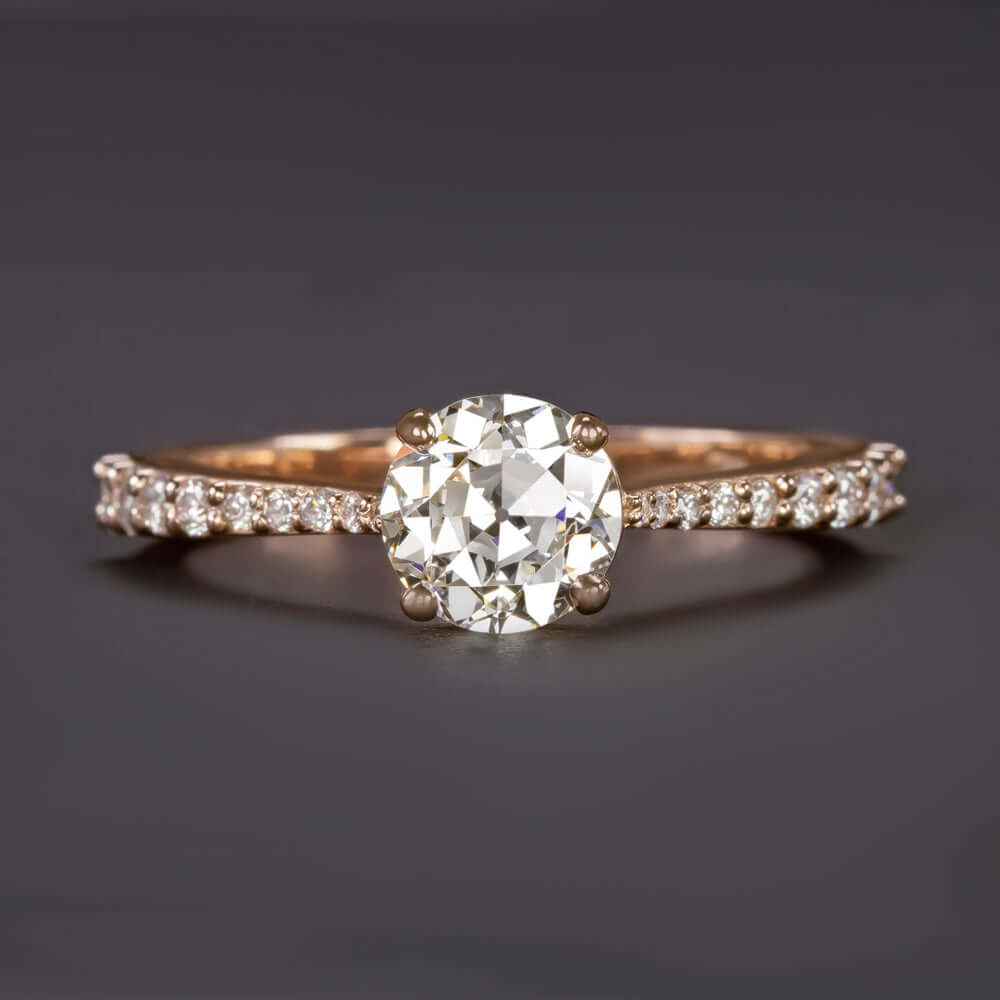 1.25ct GIA CERTIFIED K VVS2 VINTAGE DIAMOND ENGAGEMENT RING OLD EUROPEAN CUT 1ct