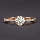 1.25ct GIA CERTIFIED K VVS2 VINTAGE DIAMOND ENGAGEMENT RING OLD EUROPEAN CUT 1ct