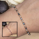 5.90ct REVERSIBLE SAPPHIRE RUBY DIAMOND TENNIS BRACELET YELLOW GOLD ANNIVERSARY Ivy & Rose