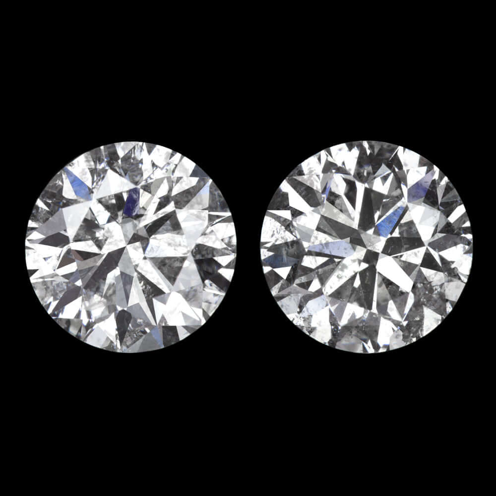 0.93ct E-F NATURAL DIAMOND STUD EARRINGS ROUND BRILLIANT CUT MATCHING PAIR 1ct Ivy & Rose