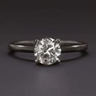 1 CARAT NATURAL DIAMOND SOLITAIRE RING BLACK GOLD ROUND BRILLIANT CUT ENGAGEMENT Ivy & Rose