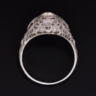VINTAGE G-H VS1 DIAMOND ENGAGEMENT RING 18k WHITE GOLD FILIGREE ART DECO 1920 Ivy & Rose