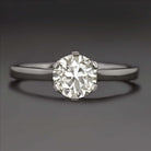 1 CARAT OLD EUROPEAN CUT DIAMOND ENGAGEMENT RING PLATINUM SOLITAIRE VINTAGE 1ct