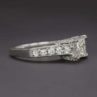 1.5ct GIA CERTIFIED G VS1 DIAMOND ENGAGEMENT RING 18k WHITE GOLD PRINCESS CUT