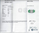 1.19ct CERTIFIED OLD MINE CUT DIAMOND ENGAGEMENT RING EMERALD PLATINUM VINTAGE