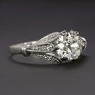 1.39c CERTIFIED H-I SI1 OLD MINE CUT DIAMOND ENGAGEMENT RING 18k VINTAGE ANTIQUE