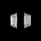 D-E VVS-VS TRAPEZOID BAGUETTE CUT DIAMOND MATCHING PAIR 0.37ct STUD EARRINGS