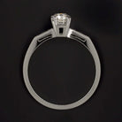 0.71ct VINTAGE H VS1 OLD MINE CUT DIAMOND 18K ENGAGEMENT RING WHITE GOLD ANTIQUE