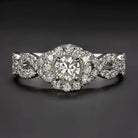 0.80ct DIAMOND ENGAGEMENT RING TWIST SHANK INFINITI ROUND BRILLIANT CUT NATURAL
